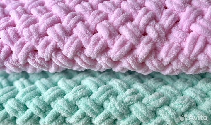 Плед вязаный детский