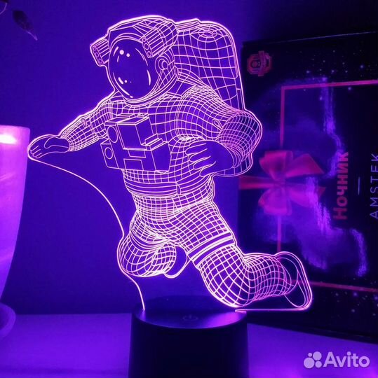 Светильник-ночник 3D с сенсорным управлением