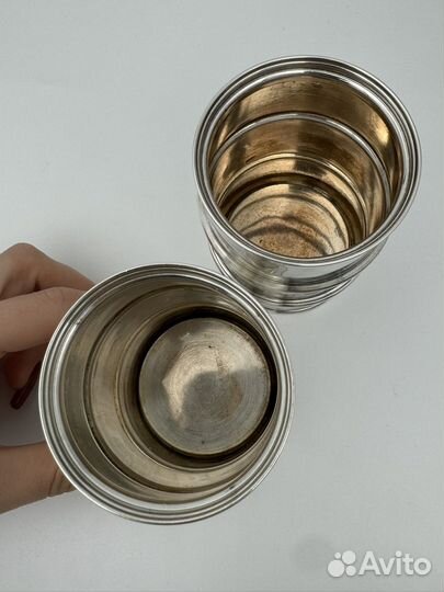 Карандашницы нефтяные бочки серебро 925 Италия