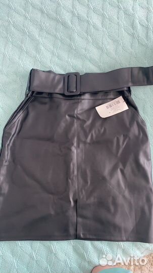 Юбка кожаная