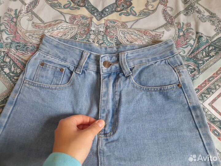 Голубые джинсы 26 размер отличного качества