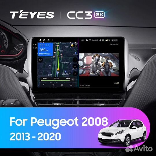 Магнитола для Peugeot 2008 Teyes CC3 2k 4/32