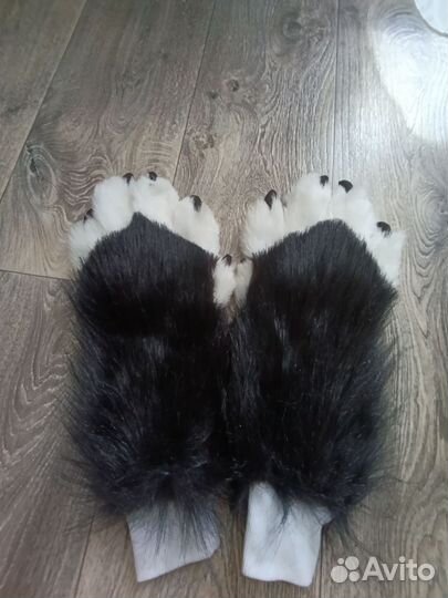 Фурчатки, лапы, перчатки для маски раптора фурсьют