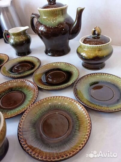 Кофейный сервиз глиняной