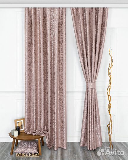 Комплект портьер Версаль Розовый шторы занавески