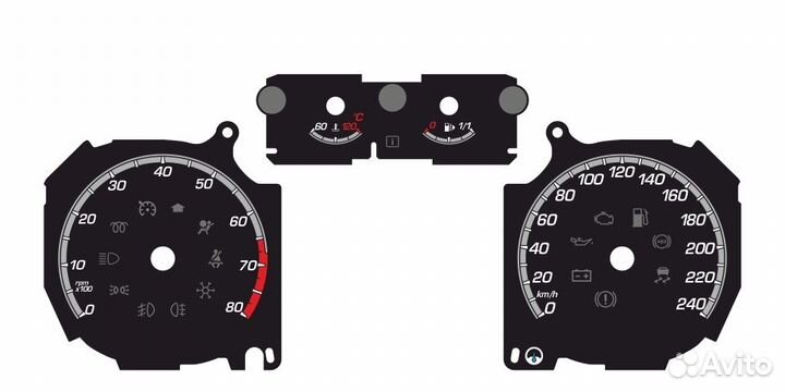 Шкалы приборов Ford Focus 2 (08-11) V1
