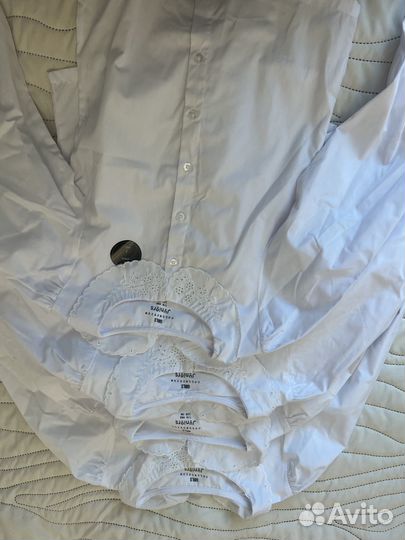 Блузка белая школьная 122 128