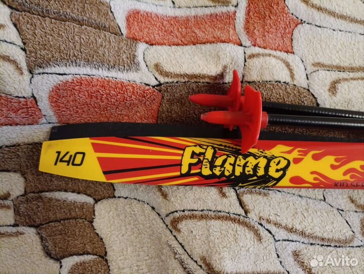 Беговые лыжи 140 с ботинками 34-35размера