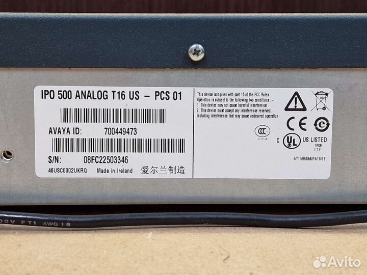 Avaya IP office 500 IPO 500 Analog Trunk 16