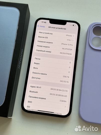 iPhone 13 Pro 256gb (отличный, акб-86, sim+esim)