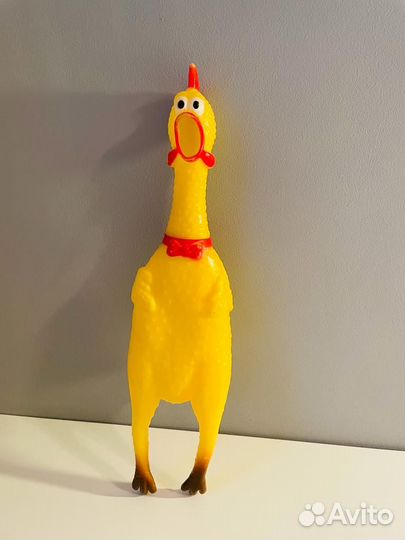 Игрушка резиновая для собак кричащая курица