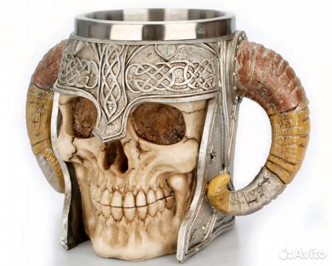 Пивная кружка череп мужская новая 550мл