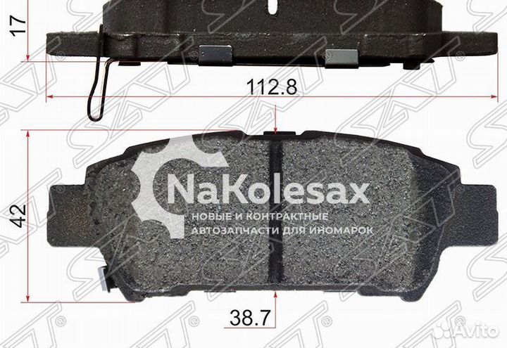 Колодки тормозные зад toyota ipsum 01-09/estima 01