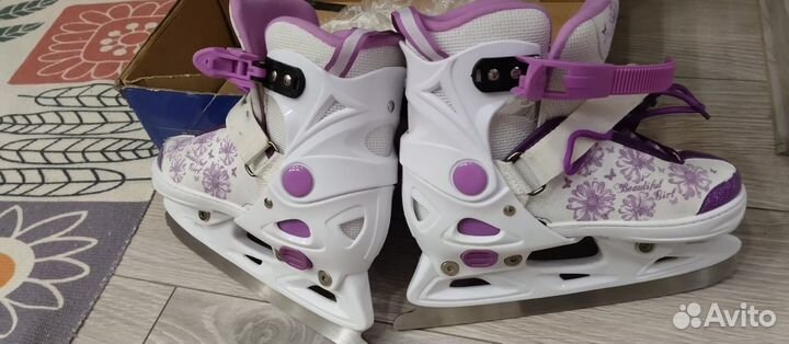 Коньки на девочку раздвижные 33-36