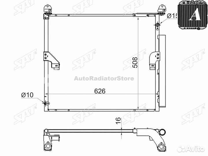 Stty12394A0 Радиатор кондиционера Toyota Land Cruiser Prado (J150) 09-20 / 4Runner 09-13