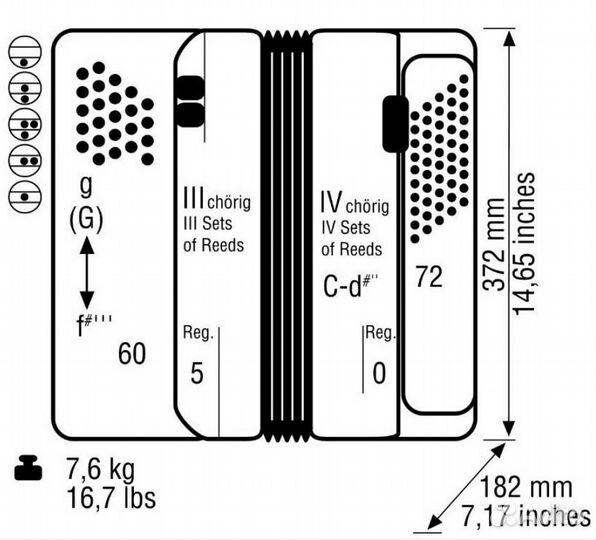 Баян Weltmeister Romance 603 BK. Новый, в наличии