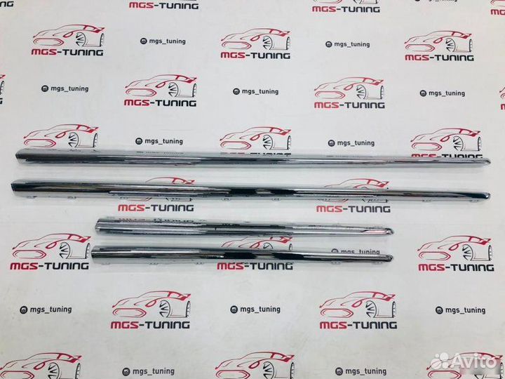 Хром вставки в пороги на W222 S65 AMG