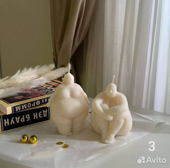 Свечи интерьерные из соевого воска