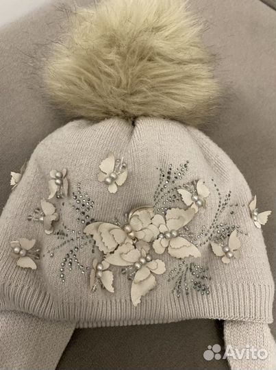 Шапка зимняя для девочки 50 52