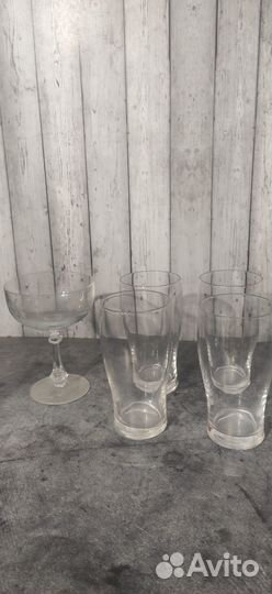 Пивные бокалы 0'33, коктейльная рюмка