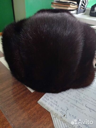 Норковая шапка мужская новая 58