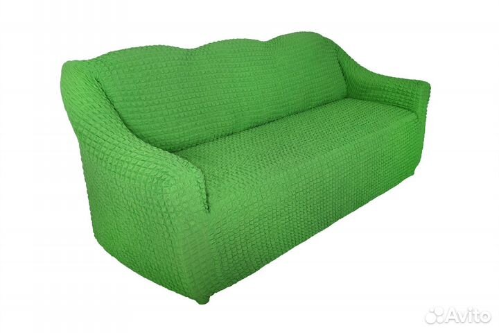 Чехол для трехместного дивана без оборки, Фисташка