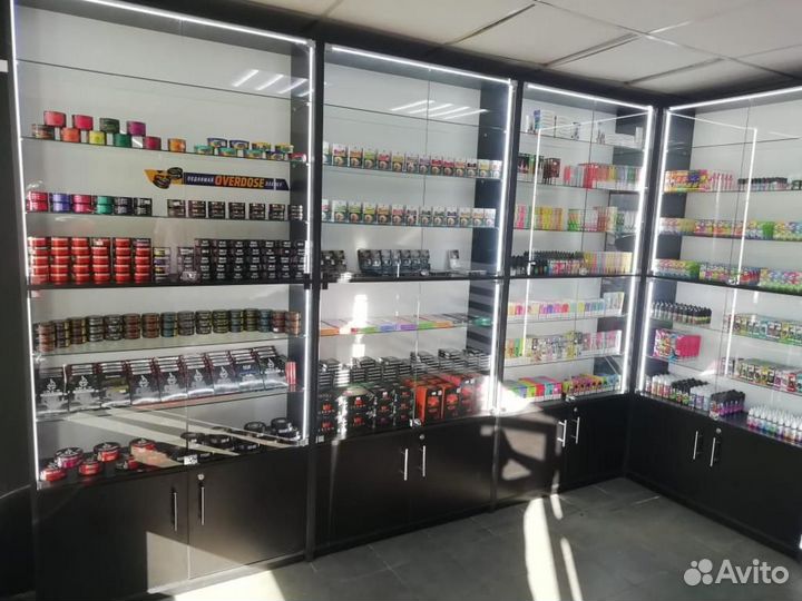 Витрины для табака вейп магазина