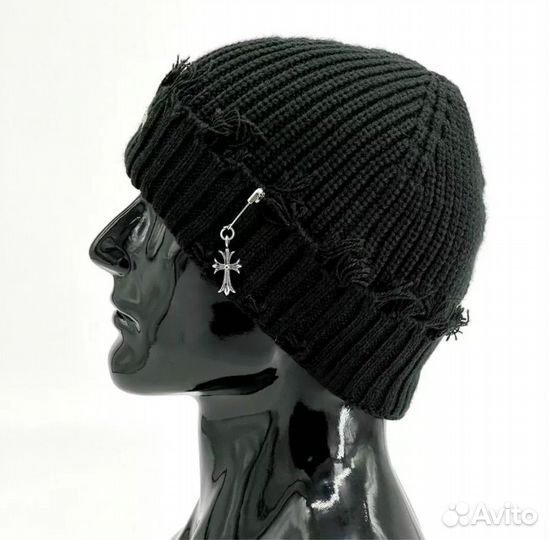 Шапка crome hearts осенняя зимняя y2k opium черная
