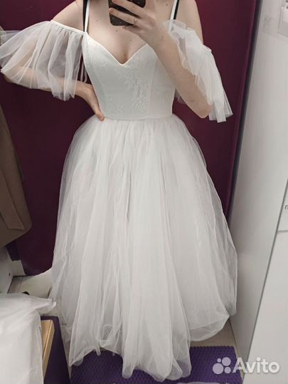 Свадебное платье 42 44 новое