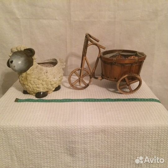 Кашпо Башмак Кролик Овечка Велосипед Пчёлы Кружева