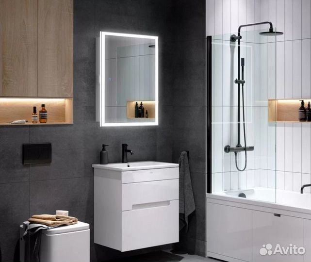 Зеркальный шкаф в ванную Фэнтези