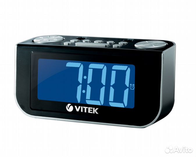 Радиочасы Vitek VT-6600 BK (радио часы будильник)