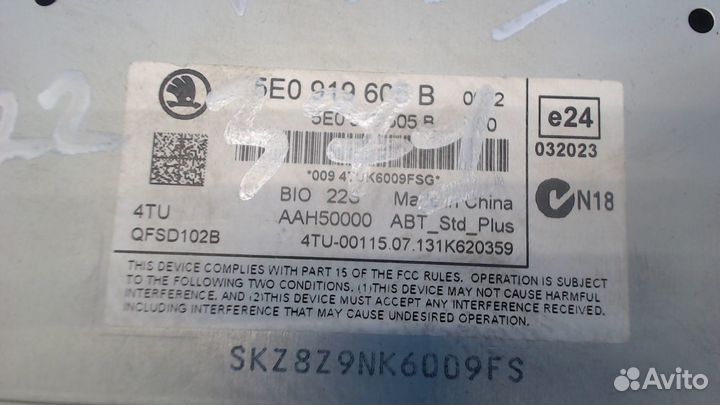 Дисплей мультимедиа Skoda Octavia (A7), 2013