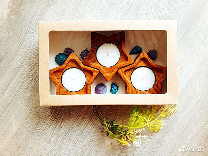 Подсвечник деревянный