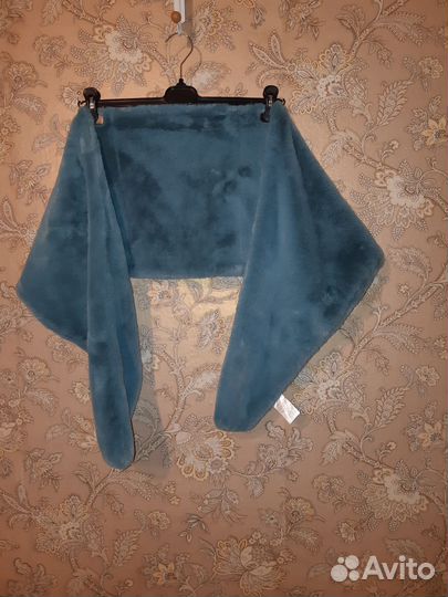 Гаржетка меховая серо голубая