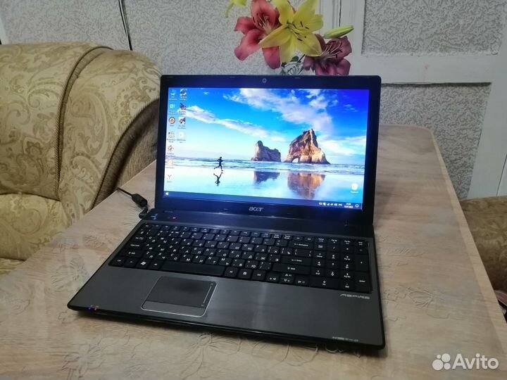 Ноутбук acer \SSD 512Гб \4ядра \6гб \дискретка
