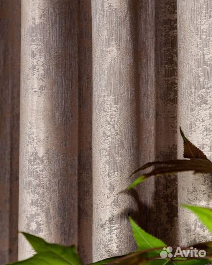 Шторы мрамор Зарина Кремовый