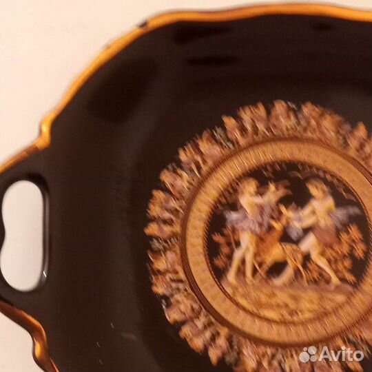 Блюдо с ручками (поднос)керамика 22х29х4 см