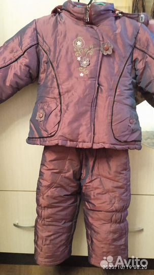 Зимний костюм для девочки 98 новый