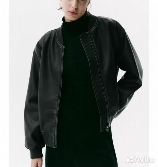 Кожаный бомбер befree