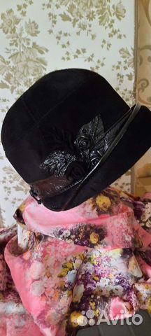 Шляпа замшевая женская