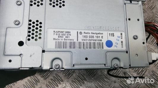 Магнитола volkswagen touran (1T1, 1T2) (GBR07I401)