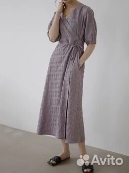 Лавандовое платье кимоно