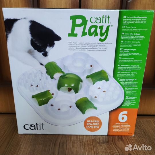 Развивающая кормушка-головоломка для кошек