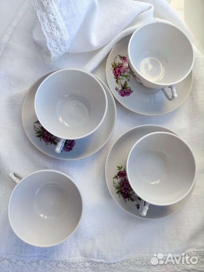 Чашки с блюдцами Дулево СССР