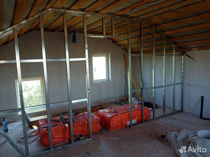 Гипсокартонные работы,обшивка вагонкой и имитацией