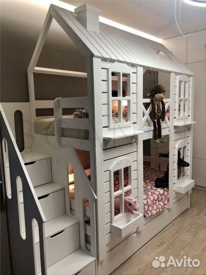 Детская двухъярусная кроватка