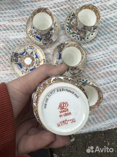 Чайный сервиз лфз роспись А.В. Воробьевский