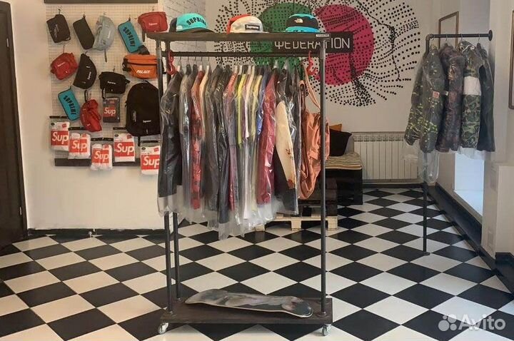 London dark - рейл в стиле лофт с двумя полками