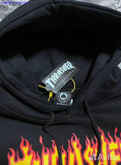 Худи Trasher Flame чёрное (Арт.56282)